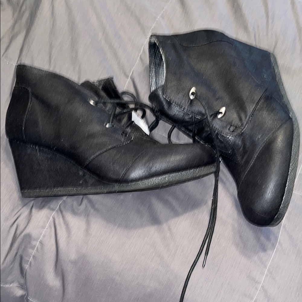 Maurices Black Lace Up Boots Classic Design